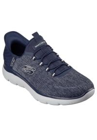 skechers - Buty do chodzenia męskie Skechers 232469CCBK. Kolor: niebieski. Materiał: syntetyk, materiał. Szerokość cholewki: normalna. Sport: turystyka piesza