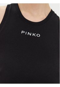 Pinko - PINKO Top 100822 A2C1 Czarny Regular Fit. Kolor: czarny. Materiał: bawełna