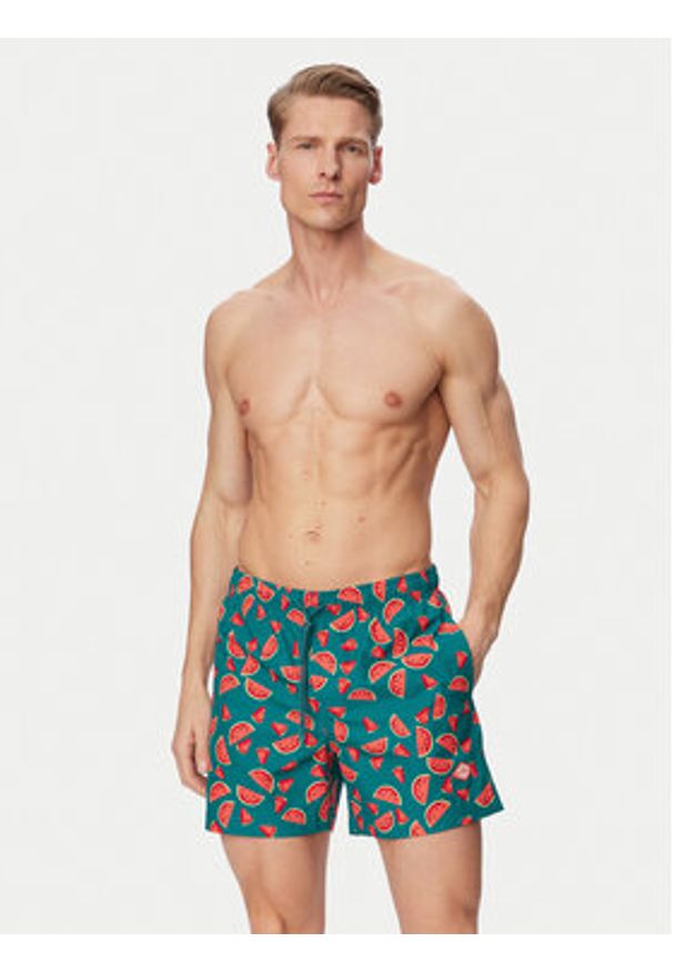 Jack & Jones Szorty kąpielowe Maui Vibes 12291426 Niebieski Regular Fit. Kolor: niebieski. Materiał: syntetyk