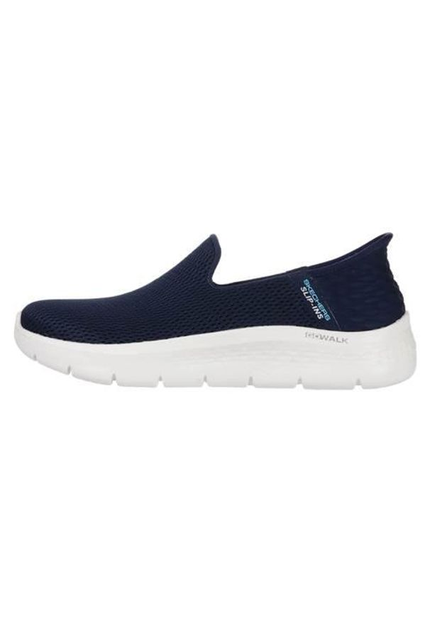 skechers - Buty do chodzenia damskie Skechers Go Walk Flex Slip ins. Kolor: niebieski. Materiał: materiał, syntetyk. Szerokość cholewki: normalna. Sport: turystyka piesza