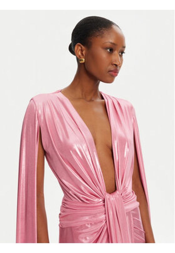 Babylon Sukienka wieczorowa MF0223 Różowy Regular Fit. Kolor: różowy. Materiał: syntetyk. Styl: wizytowy