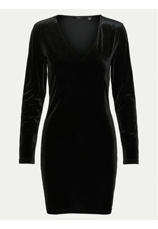 Vero Moda Sukienka koktajlowa Effie 10317001 Czarny Slim Fit. Kolor: czarny. Materiał: welur. Styl: wizytowy