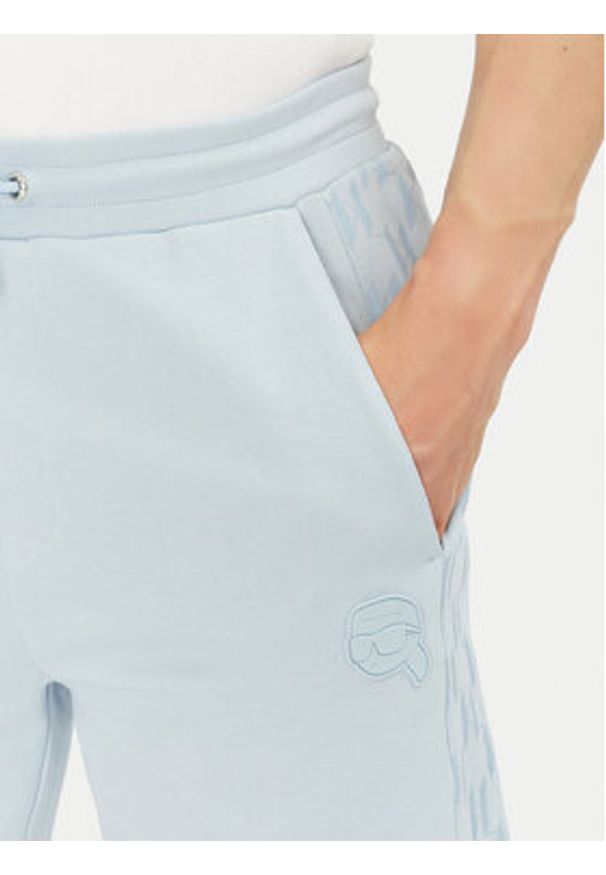 Karl Lagerfeld - KARL LAGERFELD Szorty sportowe 705071 552951 Niebieski Regular Fit. Kolor: niebieski. Materiał: bawełna. Styl: sportowy