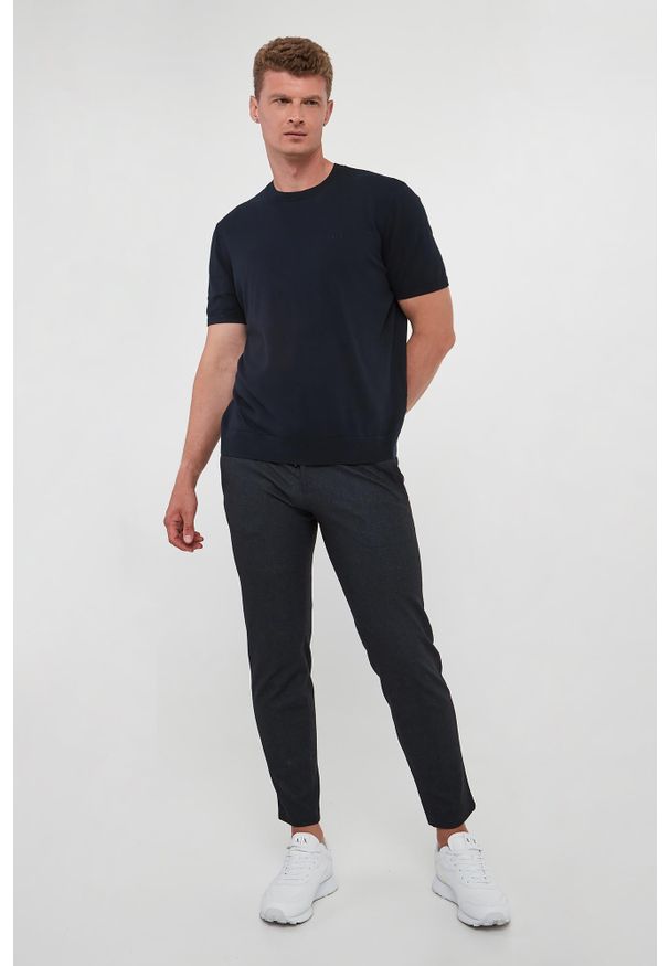 Armani Exchange - Sweter męski z krótkim rękawem ARMANI EXCHANGE. Długość rękawa: krótki rękaw. Długość: krótkie