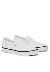 TOMMY HILFIGER - Tommy Hilfiger Tenisówki Th Hi Vulc Core Low Ii Slipon FM0FM05514 Biały. Kolor: biały. Materiał: materiał #3