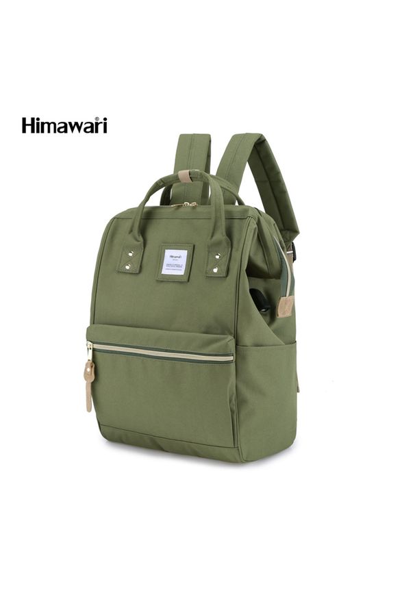 Plecak miejski Himawari 9001-04(1) zielony. Kolor: zielony. Materiał: tkanina, poliester. Styl: klasyczny, casual, elegancki