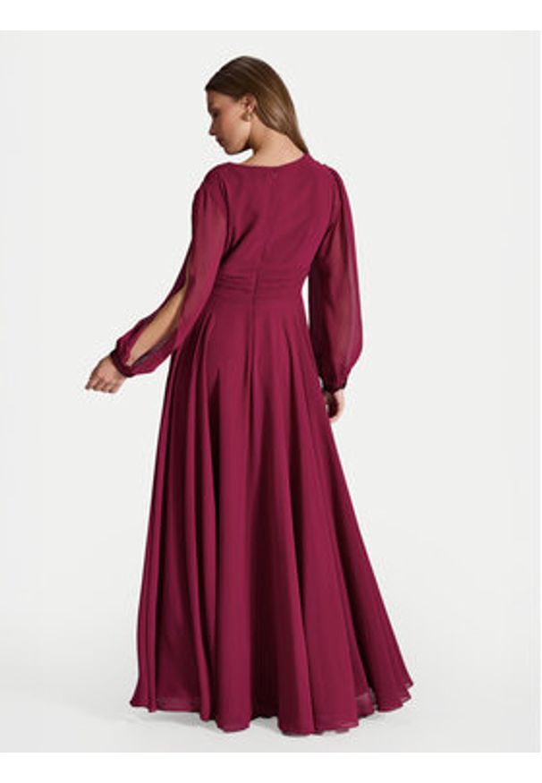 Swing Sukienka wieczorowa 5AI17100 Bordowy Regular Fit. Kolor: czerwony. Materiał: syntetyk. Styl: wizytowy