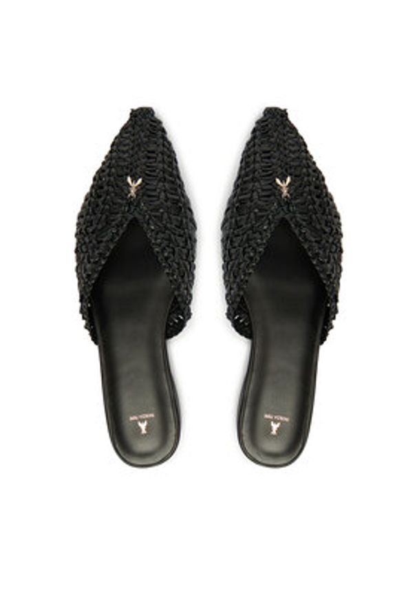 Patrizia Pepe Klapki 8Z0140/L109 Czarny. Kolor: czarny. Materiał: skóra