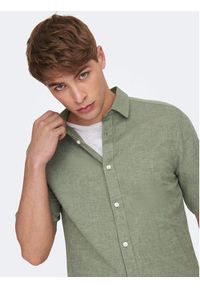 Only & Sons Koszula Caiden 22009885 Zielony Slim Fit. Kolor: zielony. Materiał: bawełna