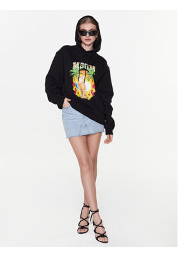 MSGM Bluza 3441MDM214 237000 Czarny Relaxed Fit. Kolor: czarny. Materiał: bawełna