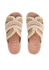 Mou Klapki MU.SW461014A Kolorowy. Materiał: skóra, zamsz. Wzór: kolorowy #4