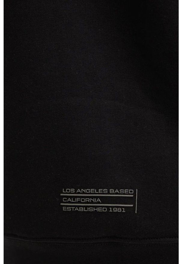 Guess - GUESS Czarna męska bluza z kapturem Emis, Rozmiar M. Okazja: na co dzień. Typ kołnierza: kaptur. Kolor: czarny. Materiał: poliester, bawełna, materiał. Styl: casual, sportowy