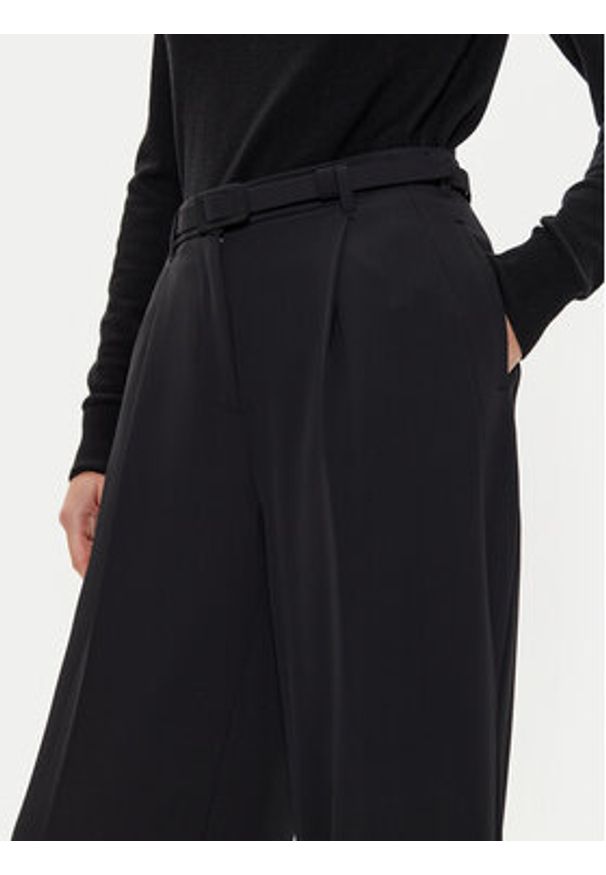 Imperial Spodnie materiałowe P4W3IJXC Czarny Wide Leg. Kolor: czarny. Materiał: syntetyk