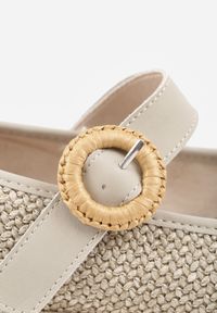 Renee - Zielone Skórzane Półbuty Mary Jane w Stylu Chunky Zdobione Plecionką Morxina. Zapięcie: klamry. Kolor: zielony. Materiał: skóra. Szerokość cholewki: normalna. Wzór: aplikacja. Styl: retro #7