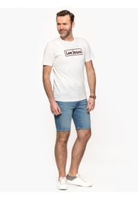 Lee - MĘSKI T-SHIRT LEE LEE JEANS TEE BRIGHT WHITE L65LFELJ. Materiał: jeans #3