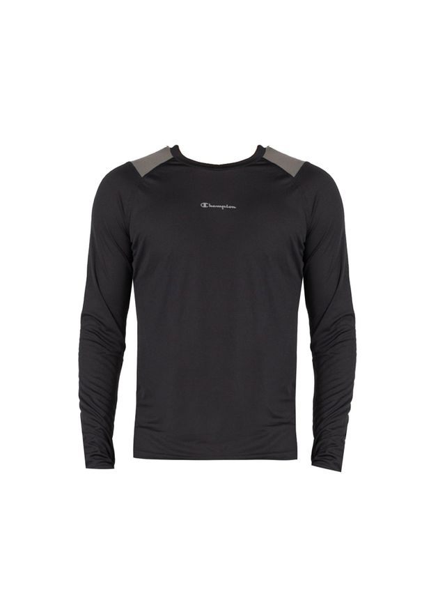 Champion Longsleeve | 218010 | Mężczyzna | Czarny. Okazja: na co dzień. Kolor: czarny. Materiał: poliester. Długość rękawa: długi rękaw. Wzór: nadruk. Styl: casual
