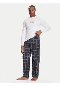 Karl Lagerfeld - KARL LAGERFELD Piżama A4M45001 Biały Regular Fit. Kolor: biały. Materiał: bawełna