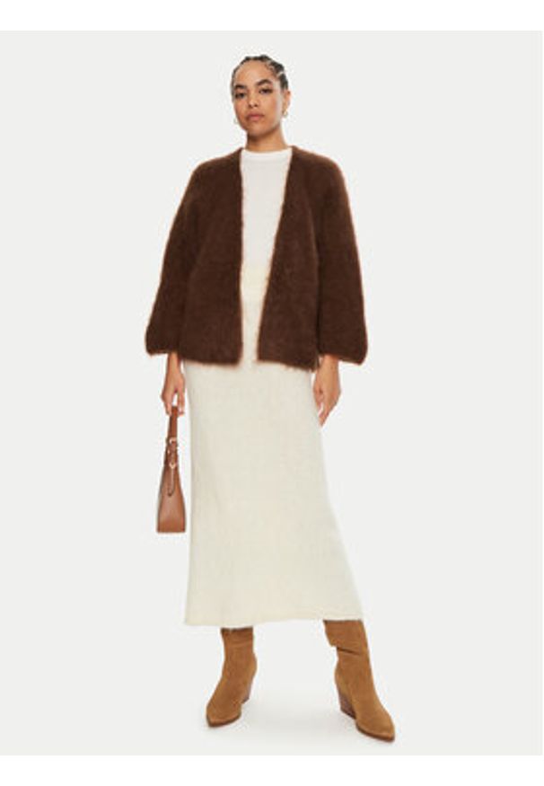 Dixie Kardigan M277K004A Brązowy Relaxed Fit. Kolor: brązowy. Materiał: syntetyk