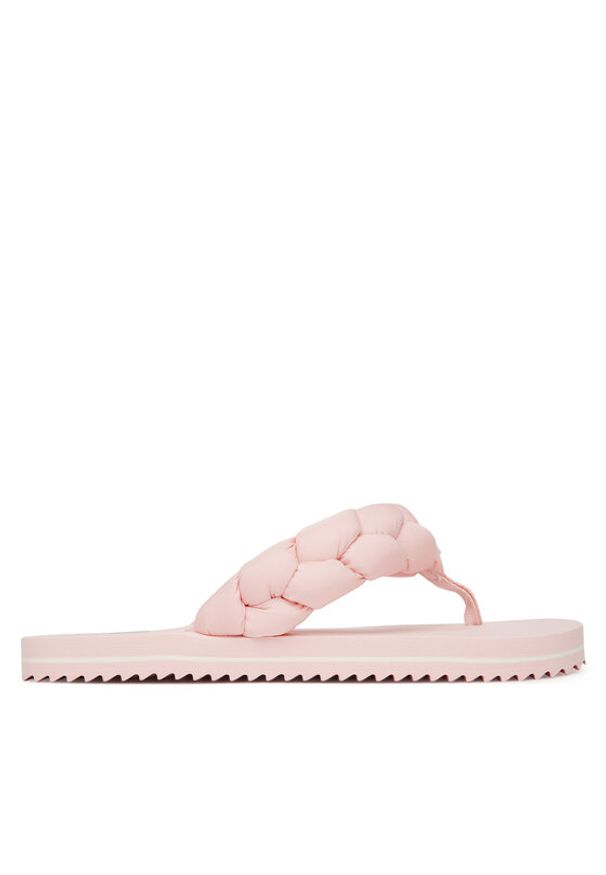 Tommy Jeans Japonki Braided Thong Beach Sandal EN0EN02877 Różowy. Kolor: różowy. Materiał: materiał