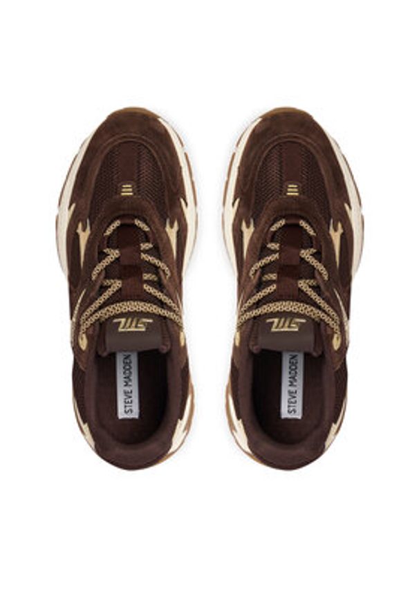 Steve Madden Sneakersy Ample 11004898 Brązowy. Kolor: brązowy. Materiał: materiał