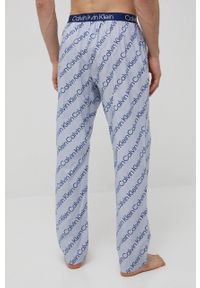 Calvin Klein Underwear spodnie piżamowe męskie wzorzysta. Kolor: niebieski. Materiał: tkanina