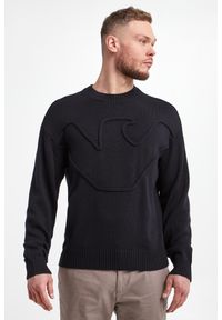 Emporio Armani - Sweter męski wełniany EMPORIO ARMANI. Materiał: wełna