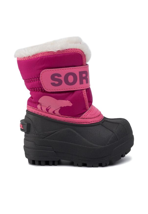 sorel - Sorel Śniegowce Toodler Snow Commander NV1960 Różowy. Kolor: różowy. Materiał: materiał