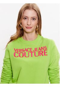 Versace Jeans Couture Bluza 74HAIT02 Żółty Regular Fit. Typ kołnierza: kołnierzyk włoski. Kolor: żółty. Materiał: bawełna