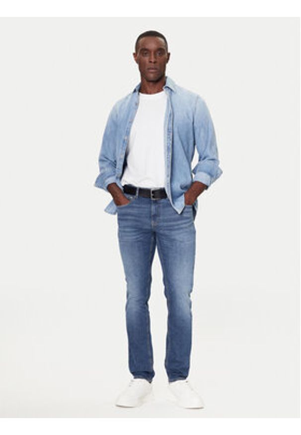 Tommy Jeans Jeansy DM0DM22203 Niebieski Slim Fit. Kolor: niebieski