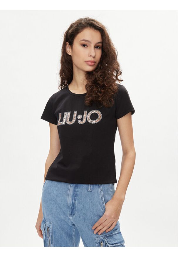 Liu Jo T-Shirt VA4105 JS003 Czarny Regular Fit. Kolor: czarny. Materiał: bawełna