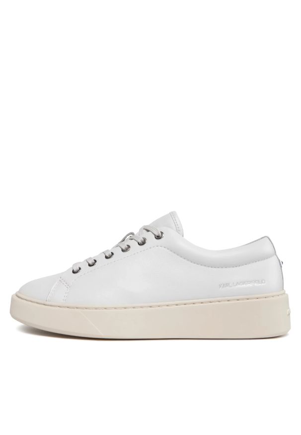 Karl Lagerfeld FLINT Lace Lo Lthr Sneakersy męskie. Kolor: biały
