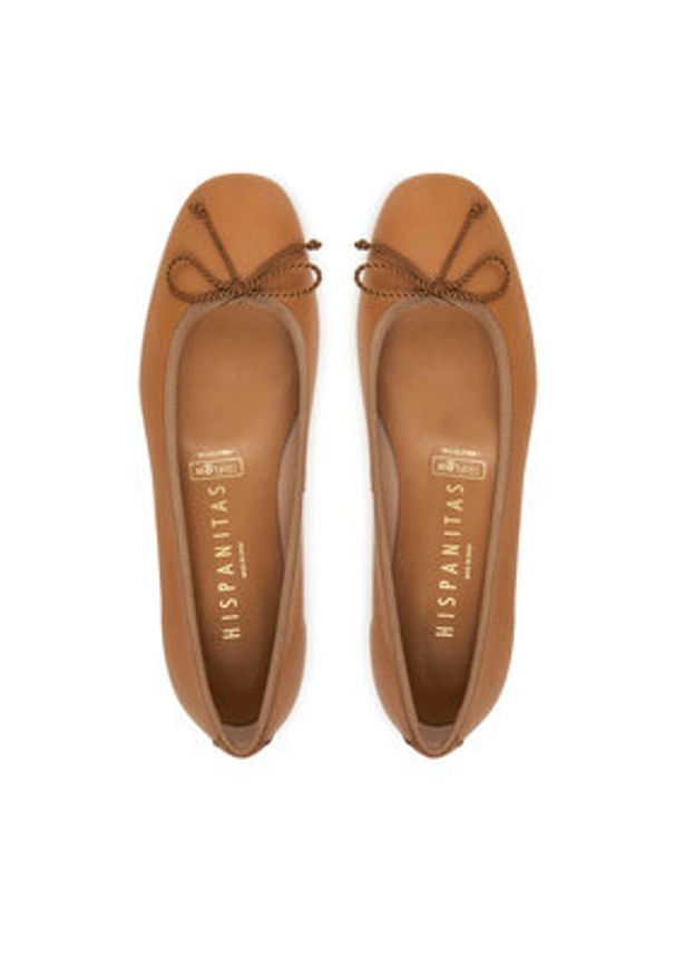 Hispanitas Baleriny HV263465 Brązowy. Kolor: brązowy. Materiał: skóra