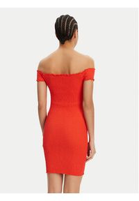 Tommy Jeans Sukienka letnia DW0DW20298 Pomarańczowy Slim Fit. Kolor: pomarańczowy. Materiał: bawełna. Sezon: lato #4