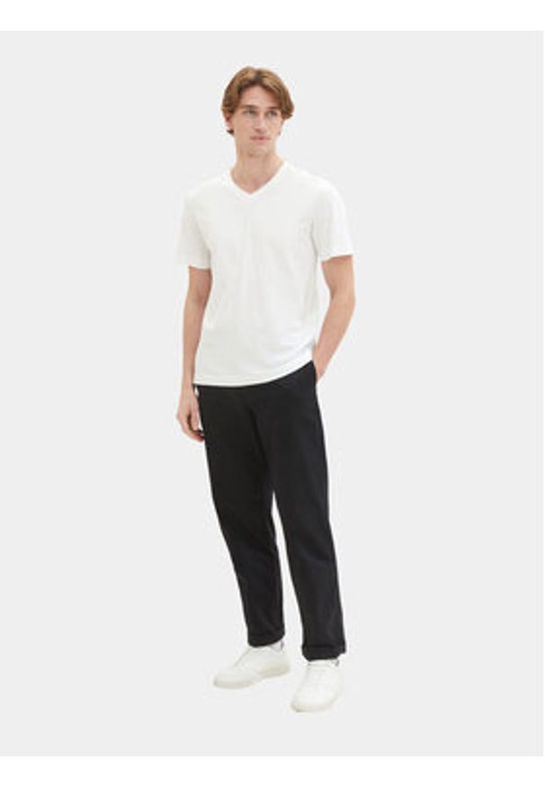 Tom Tailor Komplet 2 t-shirtów 1037738 Biały Regular Fit. Kolor: biały. Materiał: bawełna