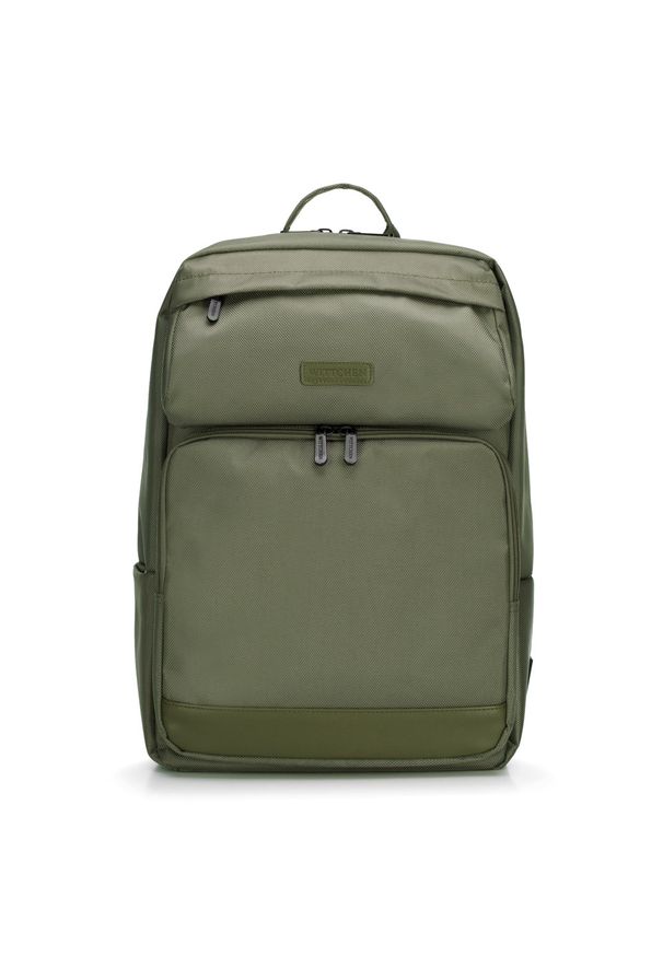 Wittchen - Męski plecak na laptopa 15,6" nowoczesny. Kolor: brązowy. Materiał: nylon