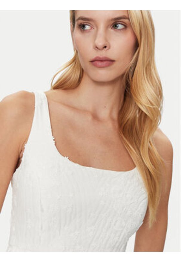 Munthe Sukienka letnia Fronia 251134825125 Écru Regular Fit. Materiał: bawełna. Sezon: lato