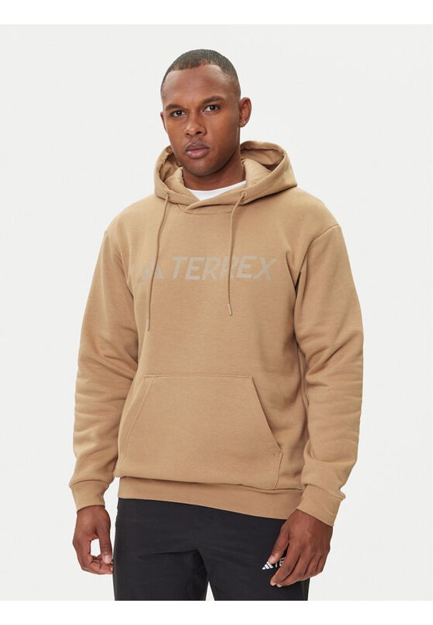 Adidas - adidas Bluza Terrex Multi Large Logo JM2821 Beżowy Regular Fit. Kolor: beżowy. Materiał: bawełna