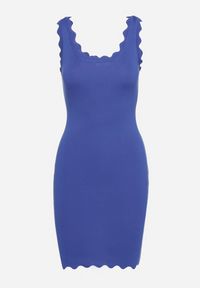 Born2be - Niebieska Sukienka Dephosa. Okazja: na co dzień, na randkę, na imprezę. Kolor: niebieski. Materiał: prążkowany, dzianina. Długość rękawa: bez rękawów. Sezon: lato. Typ sukienki: dopasowane, proste. Styl: casual #5