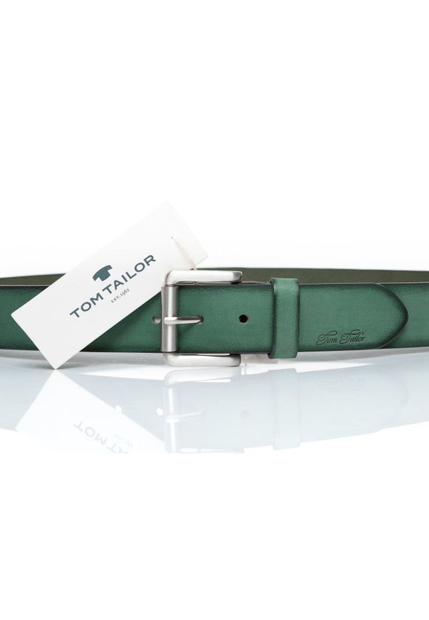 Tom Tailor - TOM TAILOR PASEK SKÓRZANY SOPO-TT376 571 40mm Ledergürtel RO2689. Materiał: skóra. Wzór: paski. Styl: klasyczny
