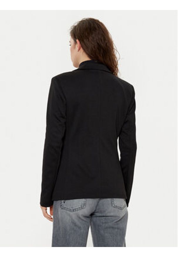 Vila Marynarka 14107241 Czarny Slim Fit. Kolor: czarny. Materiał: syntetyk