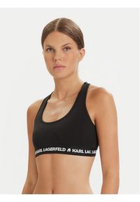 Karl Lagerfeld - KARL LAGERFELD Biustonosz top A1W47007 Czarny. Kolor: czarny. Materiał: lyocell