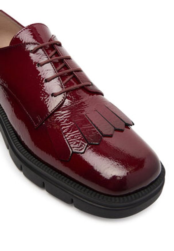 Hispanitas Oxfordy HI254235 Bordowy. Kolor: czerwony. Materiał: skóra, lakier