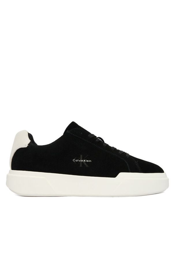 Calvin Klein Sneakersy Chunky Cupsole Laceup Su YM0YM01453 Czarny. Kolor: czarny. Materiał: skóra, zamsz