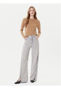 BOSS Sweter Ferpina 50544987 Beżowy Slim Fit. Kolor: beżowy. Materiał: wełna #4