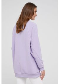 Answear Lab bluza bawełniana damska kolor fioletowy gładka. Kolor: fioletowy. Materiał: bawełna. Długość rękawa: raglanowy rękaw. Wzór: gładki. Styl: wakacyjny