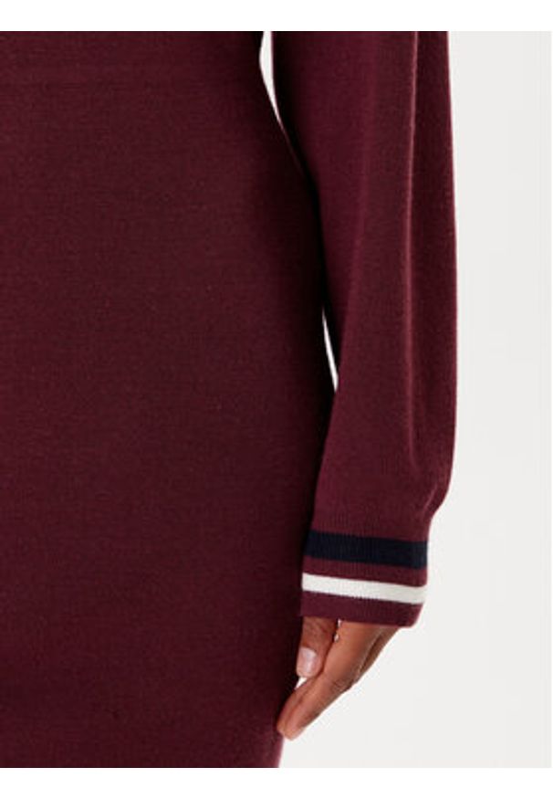 Guess Sukienka dzianinowa V5BK01 Z1152 Bordowy Regular Fit. Kolor: czerwony. Materiał: akryl