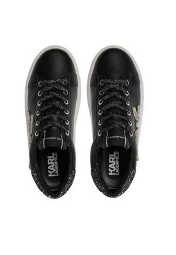 Karl Lagerfeld - KARL LAGERFELD Sneakersy KL62510G Czarny. Kolor: czarny. Materiał: skóra