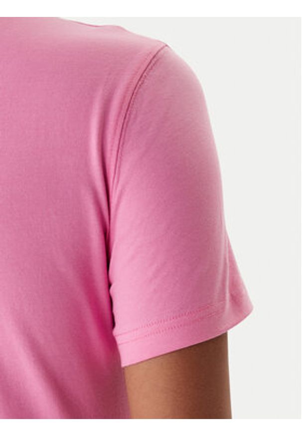 Versace Jeans Couture T-Shirt 80HAHT02 CJ03T Różowy Slim Fit. Kolor: różowy. Materiał: bawełna