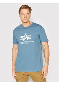 Alpha Industries T-Shirt Basic 100501 Niebieski Regular Fit. Kolor: niebieski. Materiał: bawełna
