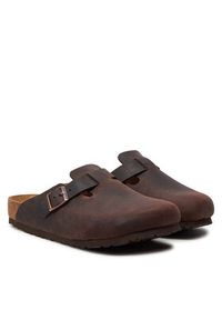 Birkenstock Klapki Boston 159711 Brązowy. Kolor: brązowy. Materiał: skóra